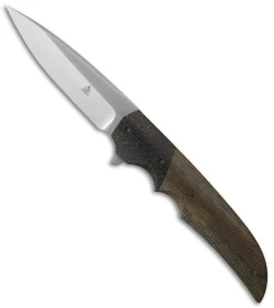Jason Clark Drop Point Flipper Frame Lock Knife Micarta/LSCF (3.5" Satin)