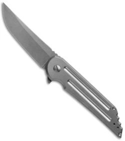 Jake Hoback Knives Kwaiback Frame Lock Knife Titanium (3.75" Stonewash)