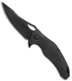 Brous Blades VR-71 Liner Lock Flipper Knife Carbon Fiber (4" Acid Wash)