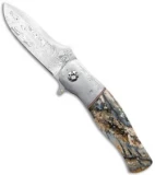 George Muller LL-EE Flipper Knife Mammoth Molar (3.375" Damasteel)
