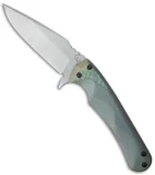 Gavko Custom Small Flipper EDC Frame Lock Knife Green Titanium (3.5" Stonewash)