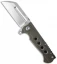 Andre de Villiers Mid-Tech Butcher Frame Lock Knife Brown (3.75" Satin) AdV