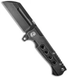 Andre de Villiers Mid-Tech Tac Butcher Frame Lock Knife Black Distress AdV