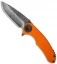 Curtiss Knives F3 Frame Lock Knife Orange G-10 (3.5" Acid Wash)