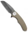 Curtiss Knives F3 Wharncliffe Frame Lock Knife Green G10 (3.5" Acid Wash)