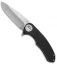 Curtiss Knives F3 Medium Frame Lock Knife Black G10 (3.5" Stonewash)