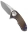 Curtiss Knives F3 Compact Knife Knurled Heat Anodized Titanium (2.31" Stonewash)