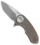 Curtiss Knives F3 Compact Knife Knurled Titanium (2.31" Stonewash)