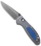 Benchmade Gold Class 556-141 Mini Griptilian AXIS Knife Titanium Blue Twill G10