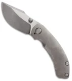 TuffKnives Custom Tanic Flipper Knife Titanium - Flipperless