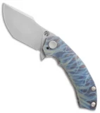 TuffKnives Custom Tanic Flipper Knife Titanium - Anoverse