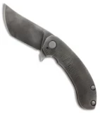 TuffKnives Custom Tanic Flipper Knife Titanium - Persian Dark