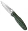 Mcusta Rikyu Liner Lock Knife Green Micarta (3.75" Satin) MC-0184