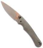 Gavko Custom Friction Folder Knife Bark Titanium (3" Copper SW)