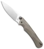 Gavko Custom Friction Folder Knife Matte Titanium (3" Satin)