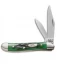 Case Pocket Worn Peanut Knife 2.875" Bermuda Green Bone (6220 SS) 09726