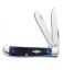 Case Mini Trapper Knife 3.5" Deep-Sea Jigged Blue Bone (6207 SS) 02838
