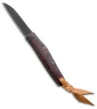 Hiroaki Ohta Knives OFF-L Friction Folder Knife Rosewood Burl (3" Black)