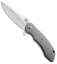 Olamic Cutlery Wayfarer Liner Lock Knife Silver Twill (4" Polished) W213