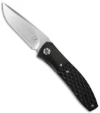 Andre Thorburn Custom L45 Flipper Liner Lock Knife Black G-10/CF (3.5" Satin)
