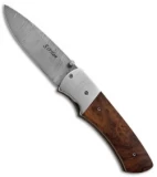 O'Hare Knives Orion Liner Lock Knife Ironwood (3.25" Damasteel)