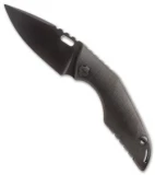 Mick Strider Custom SJ75 Knife Black Titanium Framelock (4" Plain) MSC