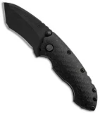 DireWare Custom Solo Tanto Folder Knife Carbon Fiber/Titanium (3.5" Black)