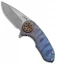 Curtiss Knives F3 Compact Blue Ti Flipper Folder (2.31" Stonewash)