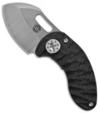 Curtiss Knives Nano Linerlock Folder Knife w/ Carbon Fiber Scales (1.75" Plain)