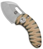 Curtiss Knives Nano Linerlock Folder Knife w/ Camo G10 Scales (1.875" Stonewash)
