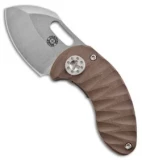 Curtiss Knives Nano Linerlock Folder Knife w/ Coyote G10 Scales (1.875" Plain)