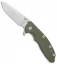 Hinderer Knives XM-18 3.5 Spanto Flipper Knife OD Green G-10 (Stonewash)