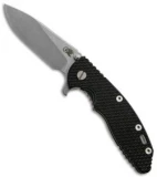 Hinderer Knives XM-18 3.5 Slicer Flipper Knife Black/Green G-10 (Stonewash)