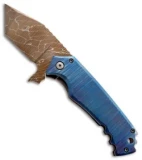 Phantom Steelworks One-Off XL Flipper Knife Murder Pattern (3.25" Damascus)