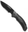 Schrade Drop Point Liner Lock Knife (3.625" Black Serr) SCH205S