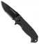 Schrade Drop Point Liner Lock Knife ABS/TPR (3.25" Black Serr) SCH001S