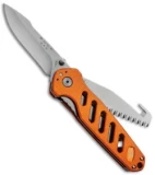 Buck 183 Alpha Crosslock Knife Orange w/Saw & Gut Hook Blade (3" Satin) 0183ORS1