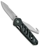 Buck 183 Alpha Crosslock Knife Green w/ Saw & Gut Hook Blade (3" Satin) 0183GRS