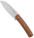 Brad Zinker Custom Knives Flipper Liner Lock Knife Nat Canvas Micarta (3.25" SW)