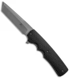 Jason Clark Custom Tanto Framelock Flipper Black C-Tek Knife (3.50" Stonewash)