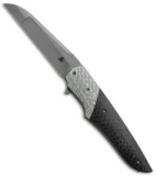 Jason Clark Custom Hybrid Duplex Grind Knife Carbon Fiber Flipper (3.5" Plain)