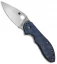 Spyderco Domino Blue Weave Carbon Fiber Flipper Knife (3.13" Satin) C172CFBLTIP