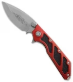 Microtech DOC Flipper Knife Red Aluminum (3.75" Bead Blast Plain) 153-7RD