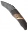 Corrie Schoeman Impact Flipper Folder Knife Bronze/LSCF (3" Damascus)