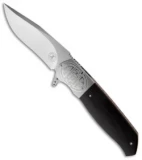 Andre Thorburn Custom L36 M Flipper Knife Black G10 (3.75" Hand Satin)