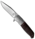 Andre Thorburn Custom L36 S Flipper Knife Curly Maple (3.25" Hand Satin)