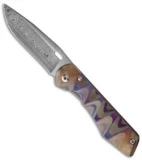Jurgen Schanz Custom Drop Point Pocket Knife 2 (Damasteel) DPPK2