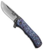 Doc Shiffer Custom Recon Flipper Knife Timascus (3.5" Damascus)