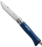 Opinel No 8 Trekking Stainless Steel Folding Knife Blue Oak (3.25" Satin)
