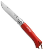 Opinel No 8 Trekking Stainless Steel Folding Knife Red Oak (3.25" Satin)